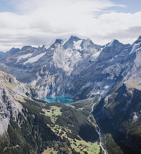 Aussicht von dem Elsighorn auf Kandersteg