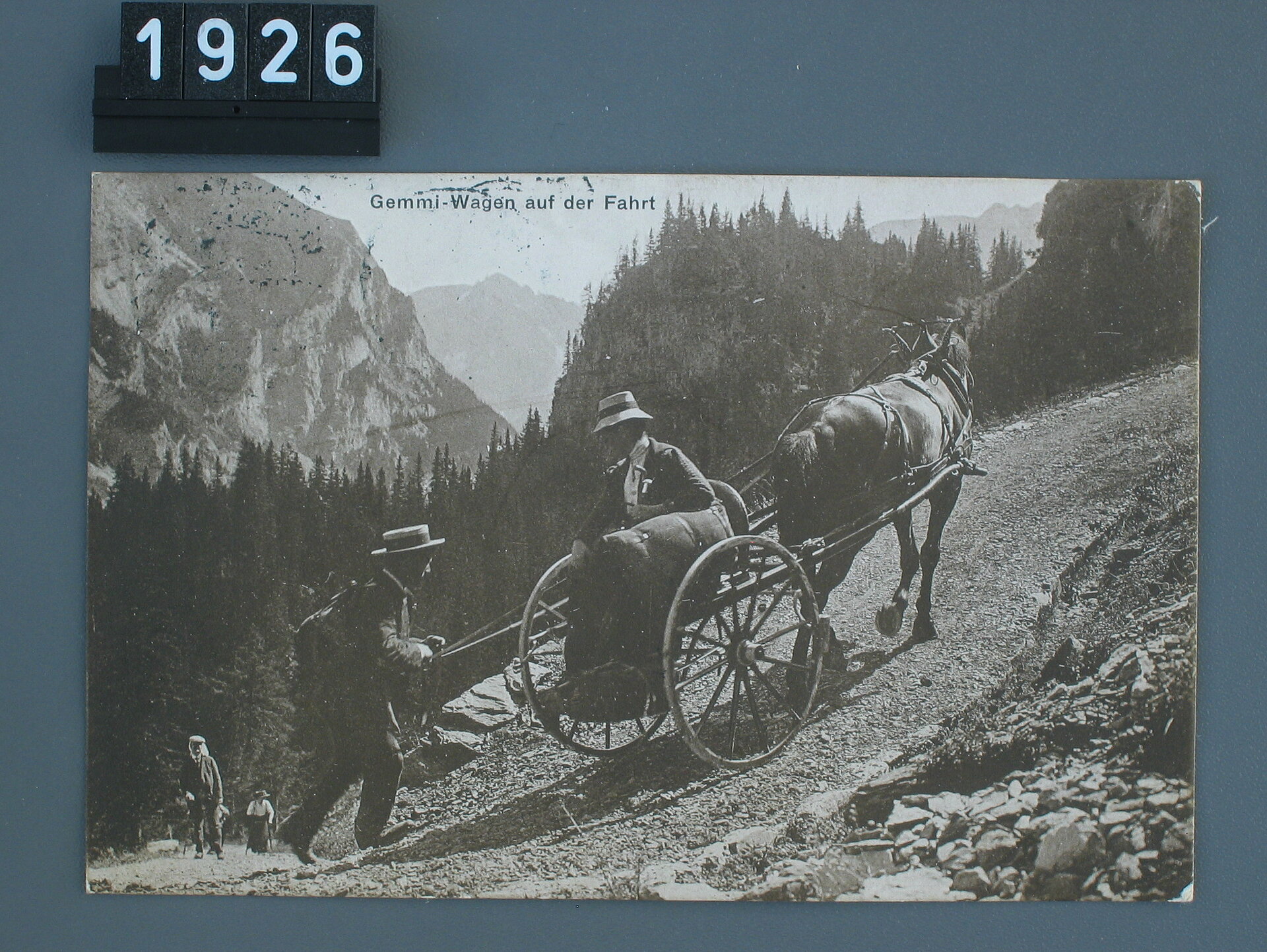 Gemmi-Wagen auf der Fahrt, vor 18.7.1919